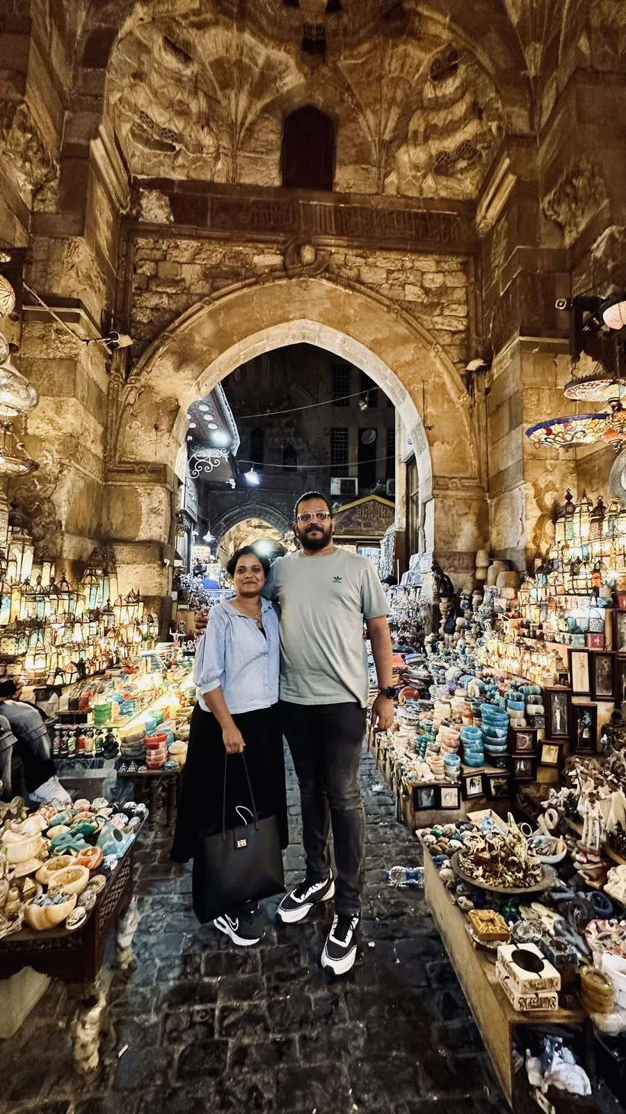Us, lost (happily) in Khan el-Khalili