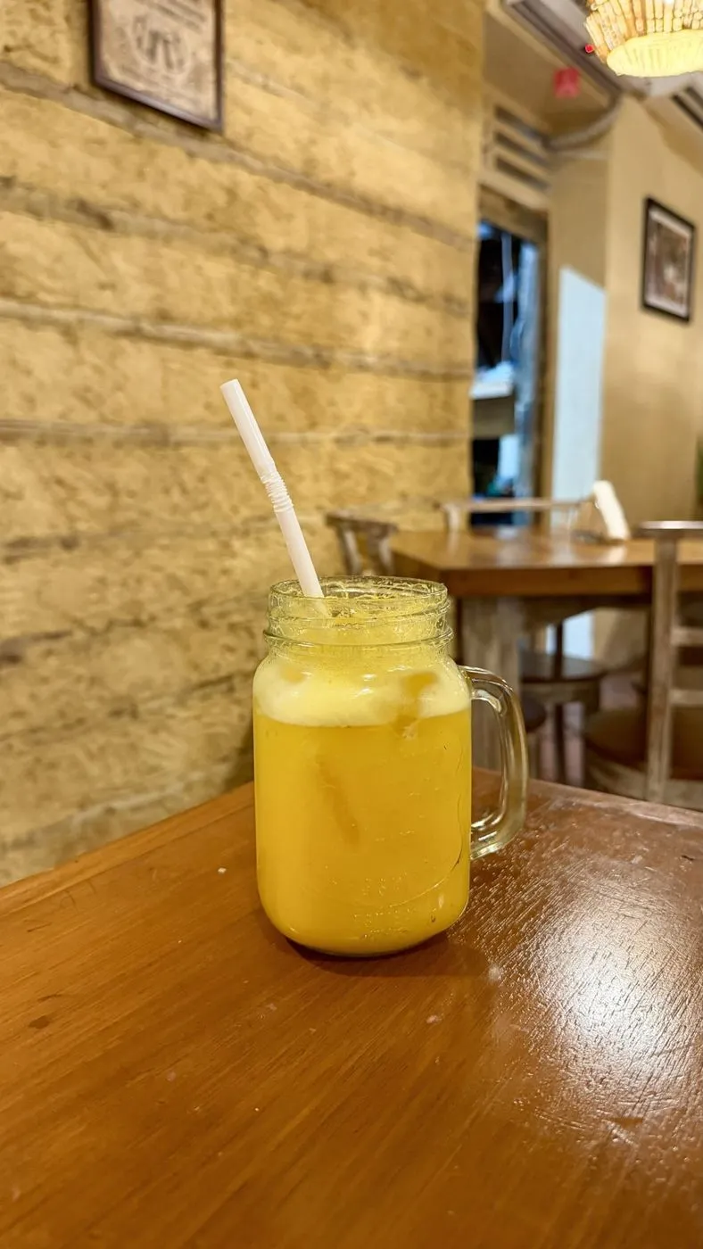 Fresh juice in a mason jar