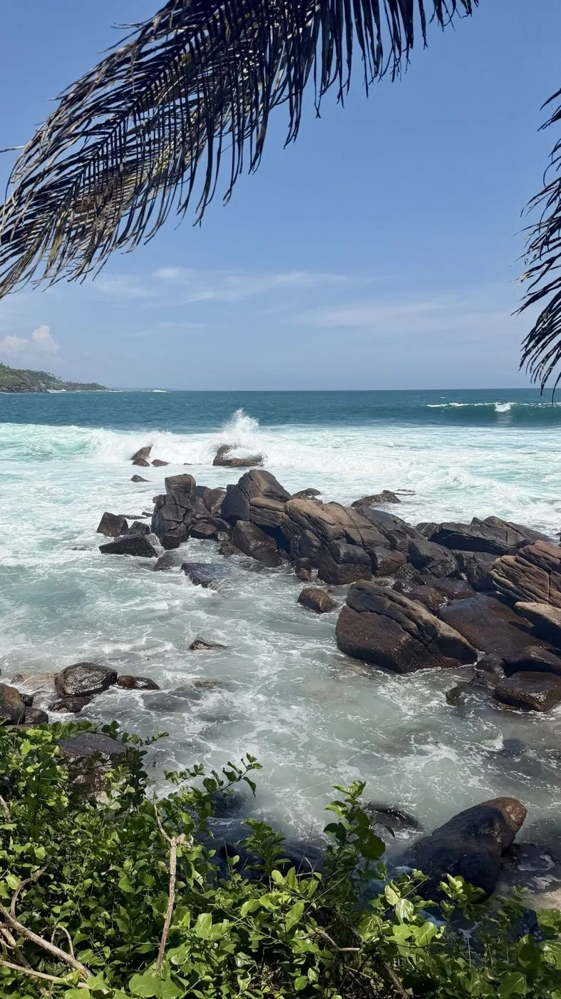 Waves on the rocks at Sri Lanka's southernmost point
