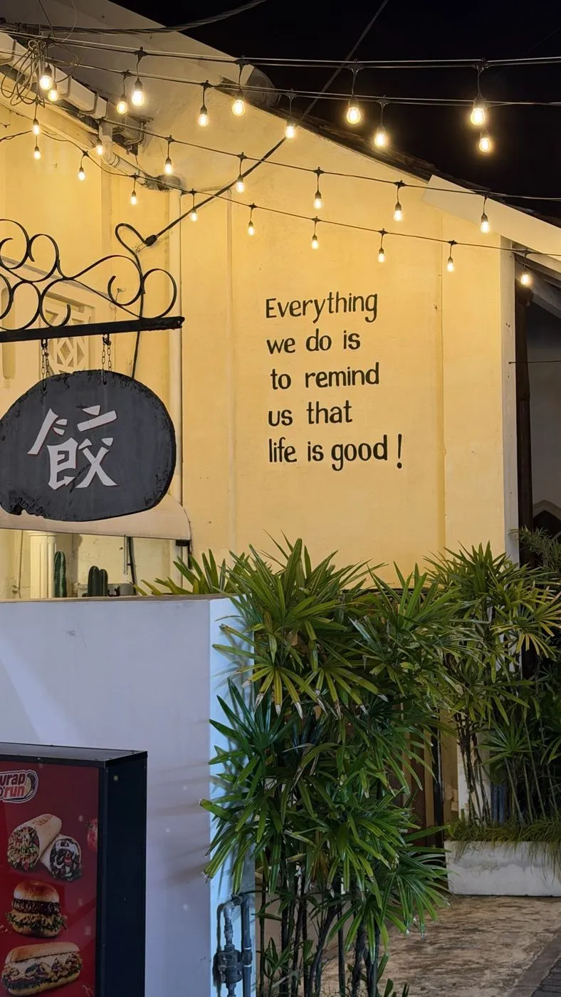 “Everything we do is to remind us that life is good!” under the fairy lights